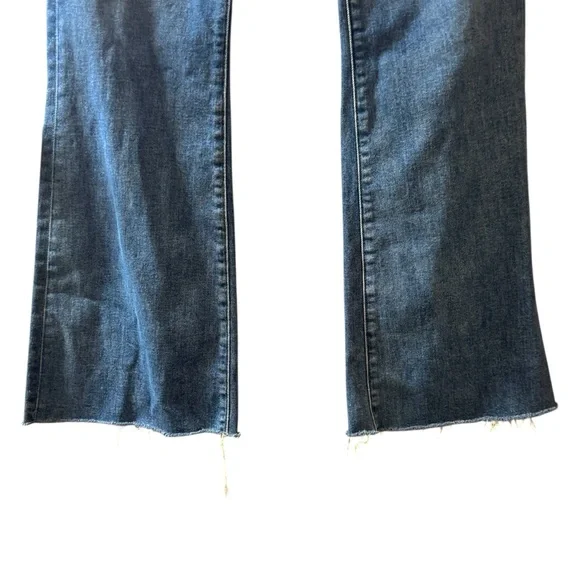 Loft The Slim Flare High Rise Raw Hem Jeans 30 10 made & loved boho trendy - Picture 5 of 16
